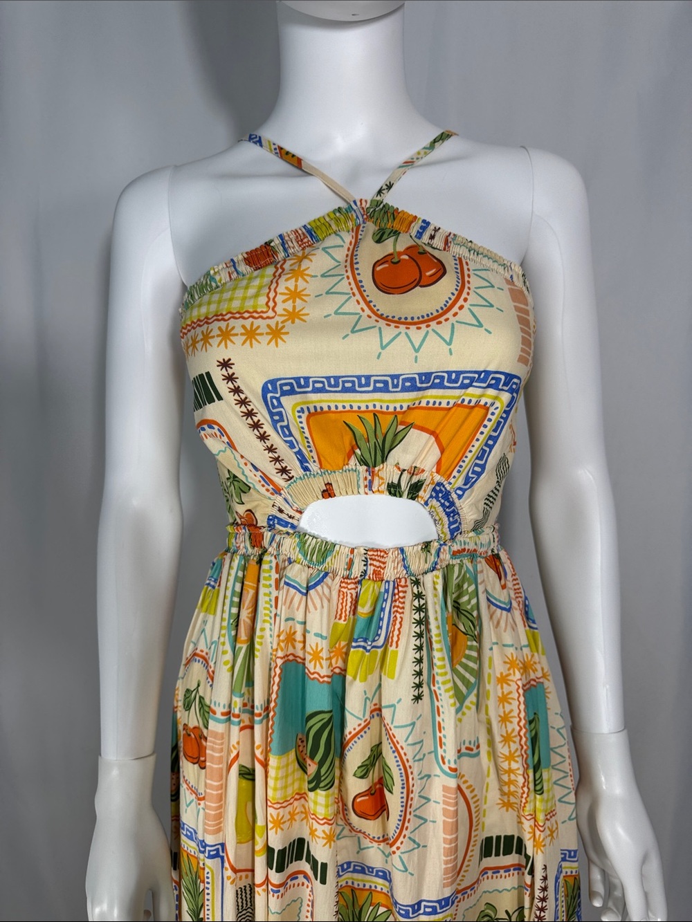 NWT Petal & Pup x Runaway The Label Madeira Dress Agata Fruit Print XS - Picture 8 of 16